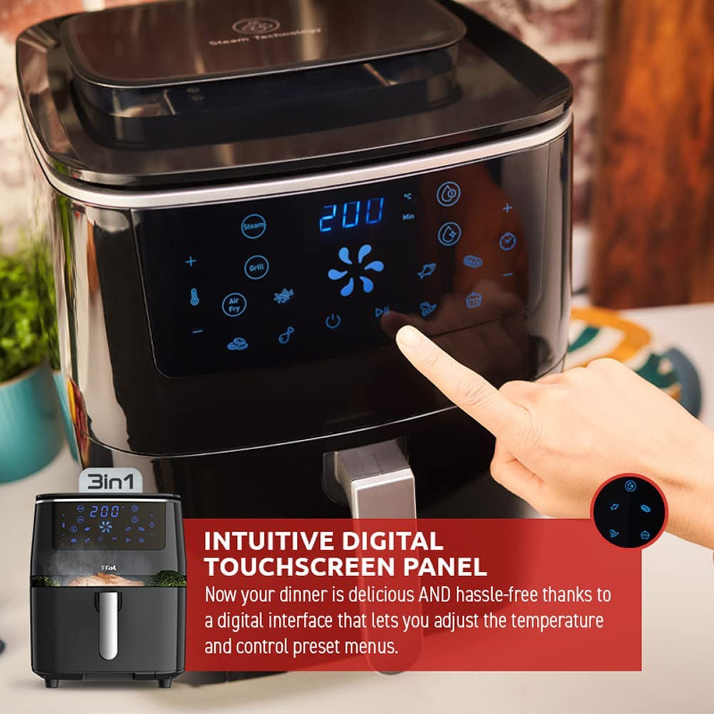 T-FAL Easy Fry Grill & Steam 3in1 XXL Air Fryer -  Blemished package with full warranty - FW201850