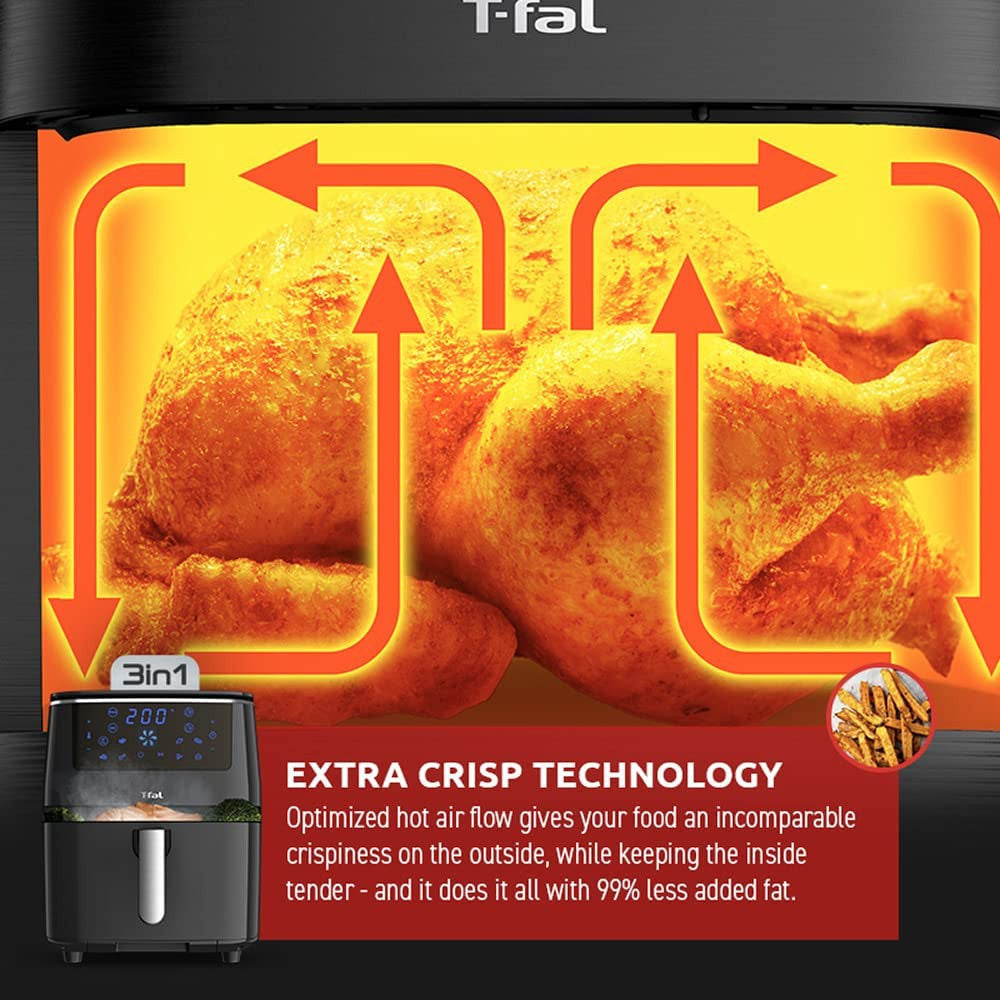 T-FAL Easy Fry Grill & Steam 3in1 XXL Air Fryer -  Blemished package with full warranty - FW201850
