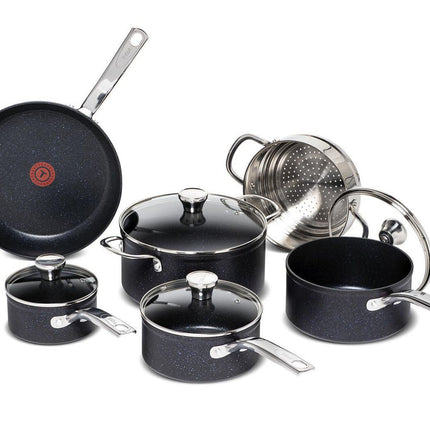 T-FAL Sapphire 10 Piece Cookware Set  - G104SA74
