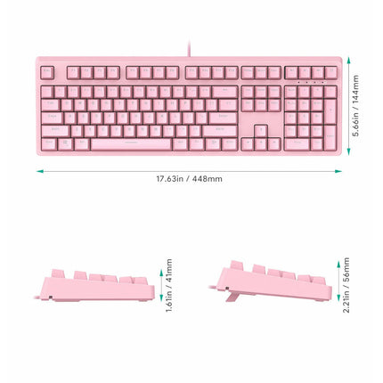 AUKEY G15 Mechanical Gaming Keyboard RGB Pink