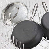 LAGOSTINA H9049564 Nera Hard Anodized Nonstick 12-Inch Skillet with Hammered Stainless Steel Lid