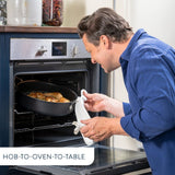 T-FAL H9125S44 Jamie Oliver Hard Anodized Cookware 9-Piece Set - Blemished package with full warranty