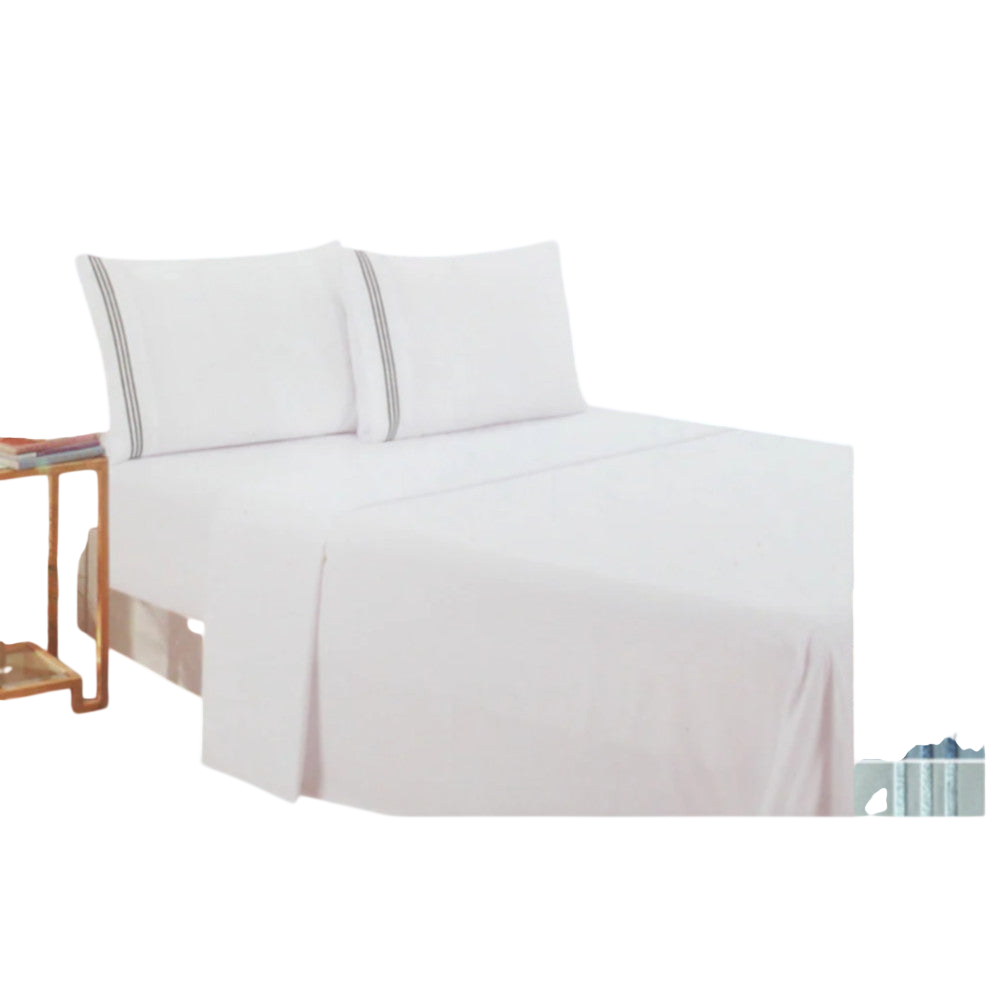 HOME AESSHEETS HA-1155T Twin 5 Star Solid 4pc Sheets