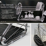 HOME AESTHETICS HA-4403 Dishrack 2 Tier  With Rubbermaid