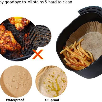 Round Non-Stick Air Fryer Disposable Liners 20cm, 50pcs