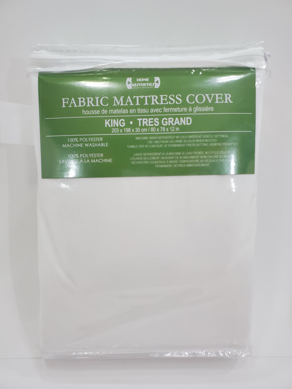 HOME AESTHETICS King Mattress Cover with Zipper - HA-1506K