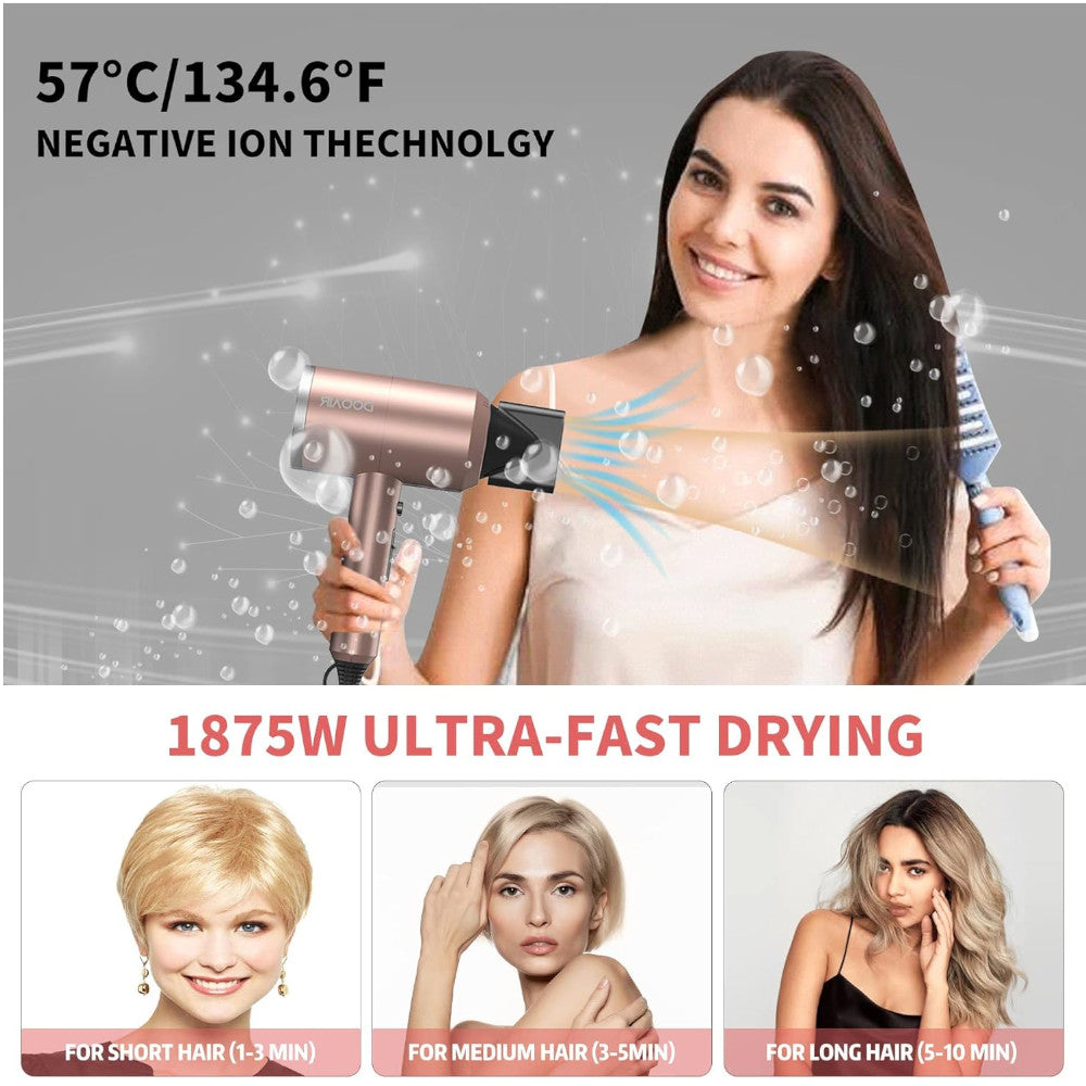 DOOAIR Ionic Professional Blow Dryer in Red