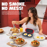 Micro Grill Egg Mate™ Microwave Egg Cooker – 2-Egg Sunny Side Up Maker with Steam Vent Lid – Fast Breakfast Sandwich Egg Mold – BPA-Free, Dishwasher Safe