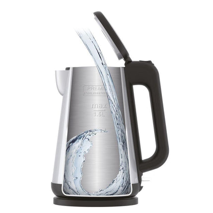 T-FAL Kettle Dual Wall 1.5l SS/BLK - Blemished package with full warranty - KI810D50