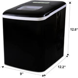 KOOLATRON KIM23-B Portable Countertop Automatic Ice Maker, Self-Cleaning with Digital Controls and LED Indicators in Black