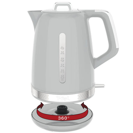 T-FAL 1.7L Grey Soleil Kettle - Blemished package with full warranty - KO325E50