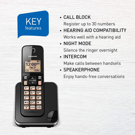 PANASONIC 1-Handset Cordless Phone - Refurbished with Home Essentials warranty -  KXTGC380C