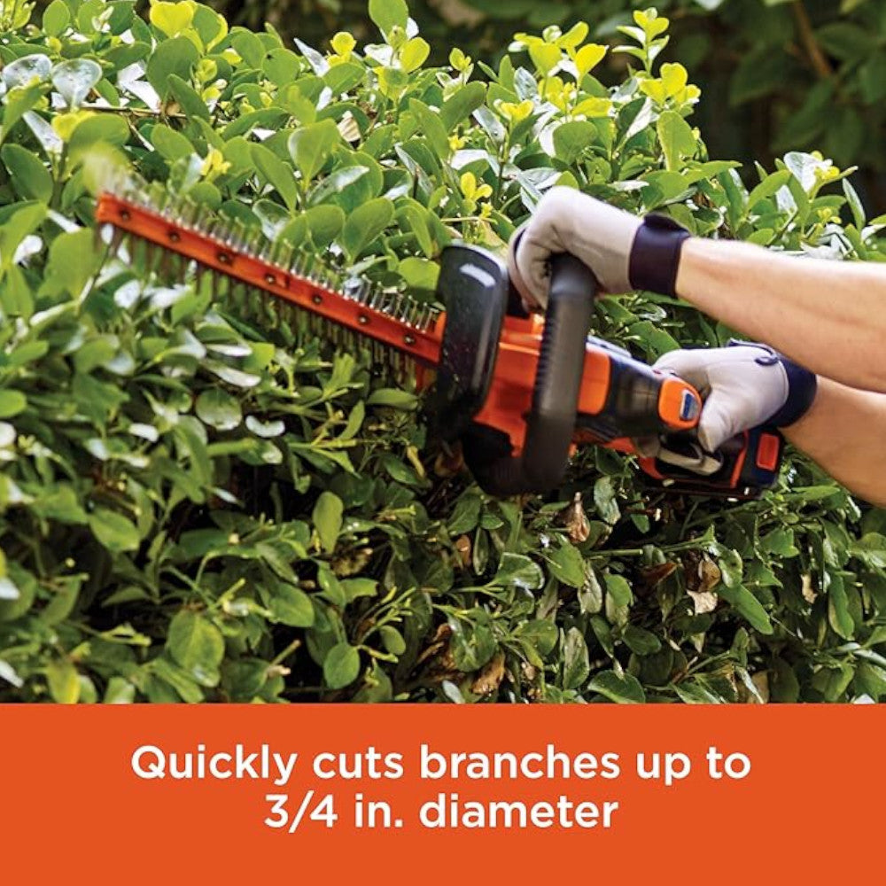 BLACK+DECKER LHT321 Electric Hedge Trimmer, 22-Inch- Refurbished with Full Manufacturer Warranty