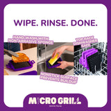 Micro Grill Classic™ Toastie Maker, Microwave Grill, Sandwich Toaster, 3 Minute Grilled Cheese, Crispy, Panini Press, Dishwasher Safe, Office, Home, Travel & School Dorms