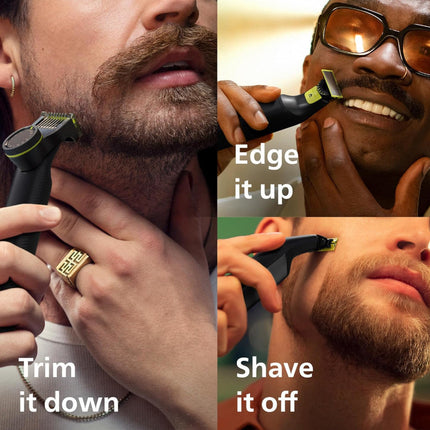 PHILIPS QP6541/16 OneBlade 360 Pro, Wet & Dry, Trim, Edge & Shave with the 12 lengths