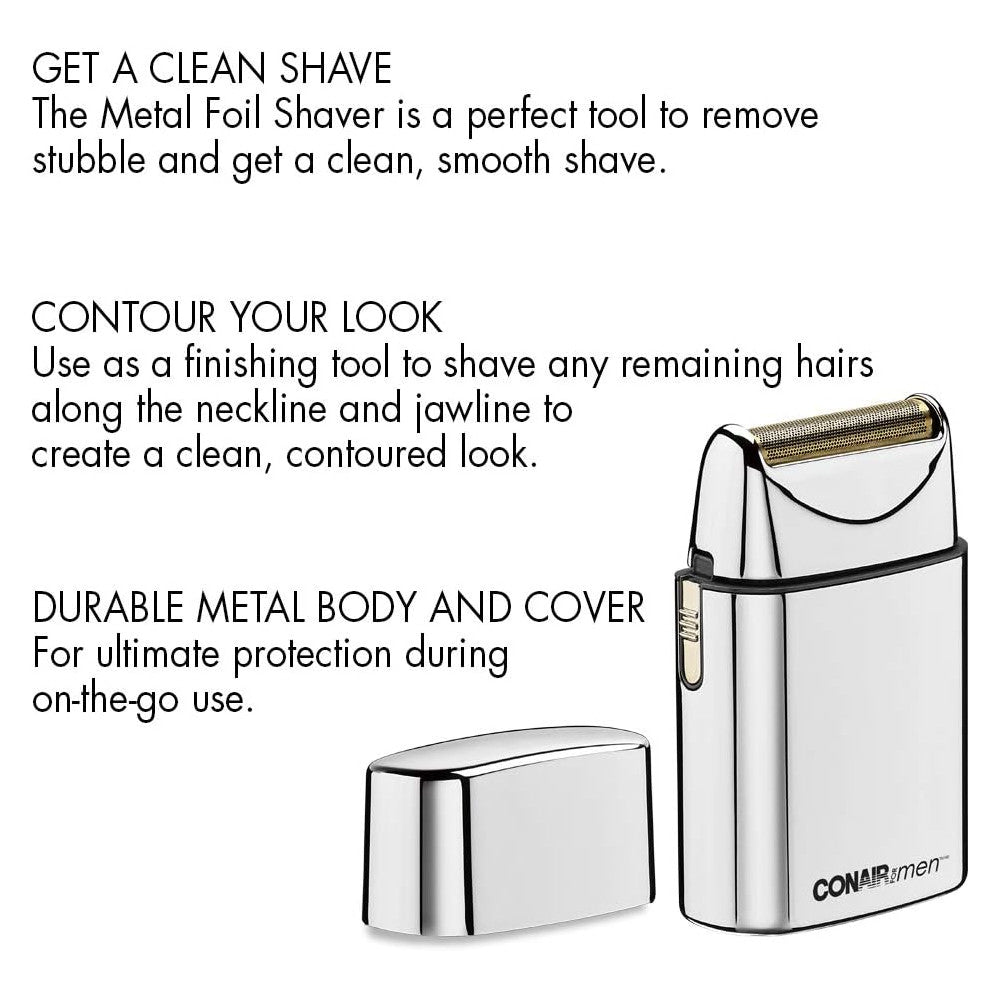 CONAIR SHV10BSC The Barber Shop Pro Series Metal Foil Shaver