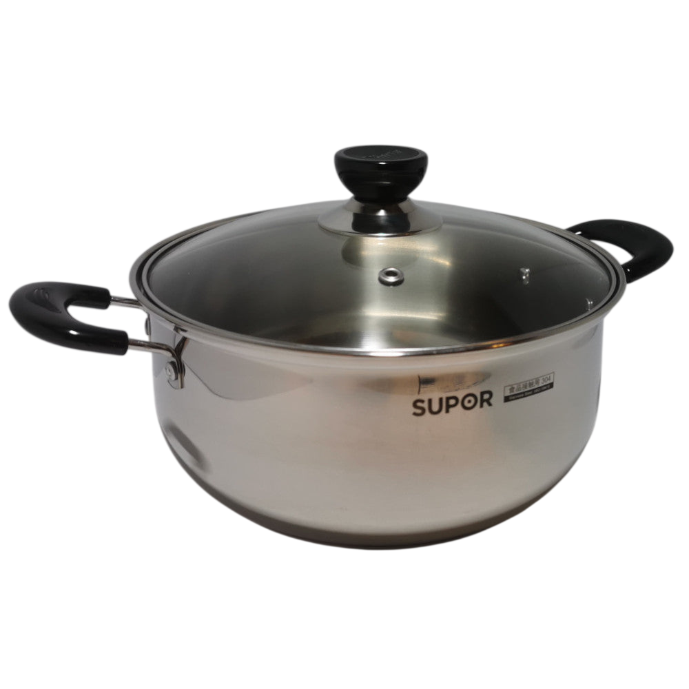SUPOR Stainless Steel Tri-Ply Stock Pot - Blemished package with Full Warranty -