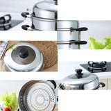 SUPOR Stainless Steel 26 Cm 2 Tier Steamer - Blemished package with full warranty - SZ26B5C