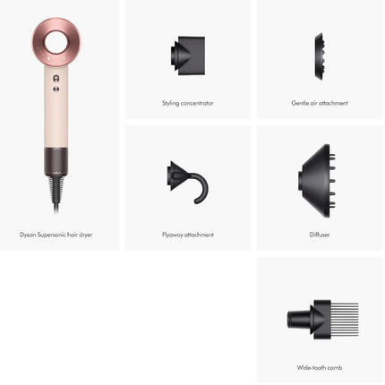 DYSON OFFICIAL OUTLET Supersonic Hair Dryer Ceramic Pink/Rose Gold - Refurbished with 1 year Dyson Warranty - (Excellent)