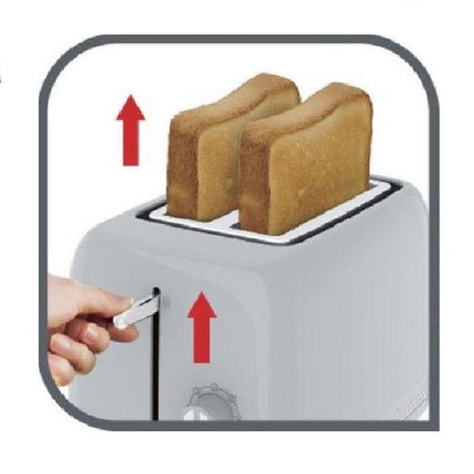 T-FAL 2 Slice Grey Soleil Toaster - Blemished package with full warranty - TT302E52