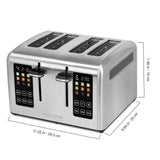 KALORIK TO50913SS 4 Slice Digital Toaster Stainless Steel