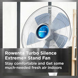 ROWENTA VU5870 Turbo Silence Extreme Stand Fan with Automatic Oscillation