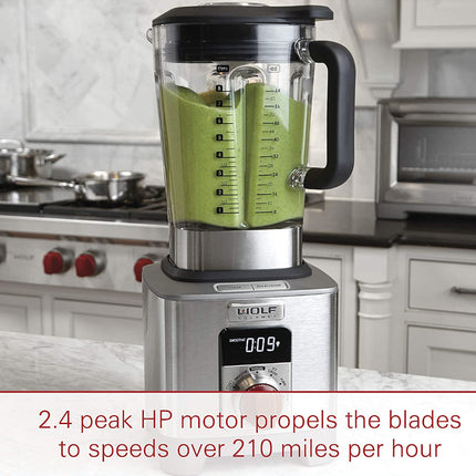 WOLF Gourmet High-Performance Blender - Factory serviced with 1 year warranty - WGBL100S