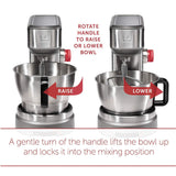 Wolf Gourmet High-Performance Stand Mixer WGSM100S 7-Quart Brushed Stainless Steel- Refurbished with Home Essentials Warranty