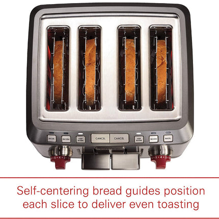 WOLF Gourmet 4-Slice Extra-Wide Slot Toaster - Factory serviced with 1 year warranty - WGTR104S