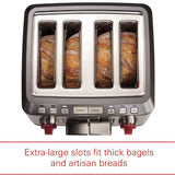 WOLF Gourmet 4-Slice Extra-Wide Slot Toaster - Factory serviced with 1 year warranty - WGTR104S
