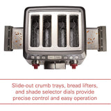 WOLF Gourmet 4-Slice Extra-Wide Slot Toaster - Factory serviced with 1 year warranty - WGTR104S