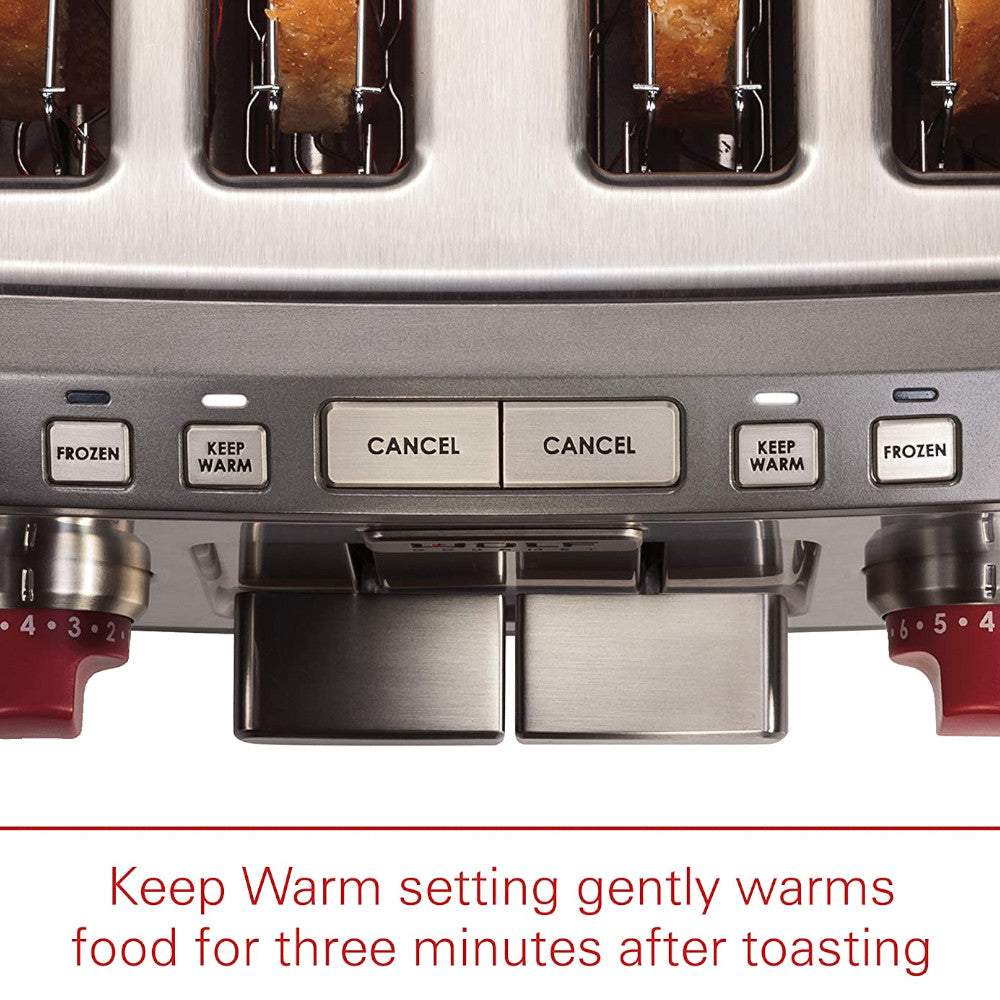 WOLF Gourmet 4-Slice Extra-Wide Slot Toaster - Factory serviced with 1 year warranty - WGTR104S