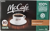 McCafe, Premium Roast Coffee K-Cup Pods, 80 count, 860.0 gram, Pack of 1, Brown