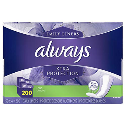 Protège-slips longs Dri-Liners, paquet de 200