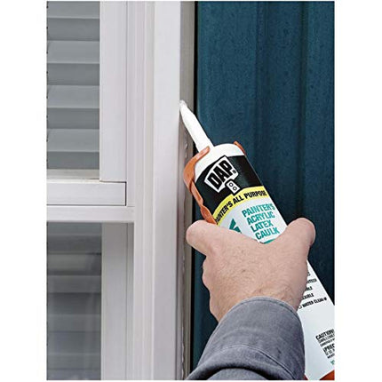 Alex Plus Acrylic Latex Caulk Plus Silicone - Brilliant White, 300 ml, 12 Pack