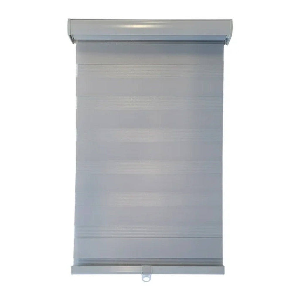 ITY CDNG-3 22 Olivia Stone Cordless Polyester Zebra Day-Night Blind 22"x84" in Grey