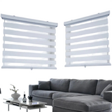 ITY CDNW-1 15 Olivia Stone Cordless Polyester Zebra Day-Night Blind 15"x84" in White