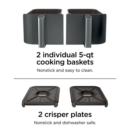 Ninja® Foodi® 6-in-1 10-qt. XL 2-Basket Air Fryer with DualZone™ Technology