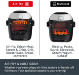 T-fal , Multicook Actifry, Multicooker & Air Fryer with Automatic Stirring Paddle, 6 L / 6.3 Qt. , Chrome