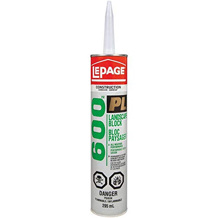 Adhésif de construction pour blocs paysagers PL 600 de 295 mL