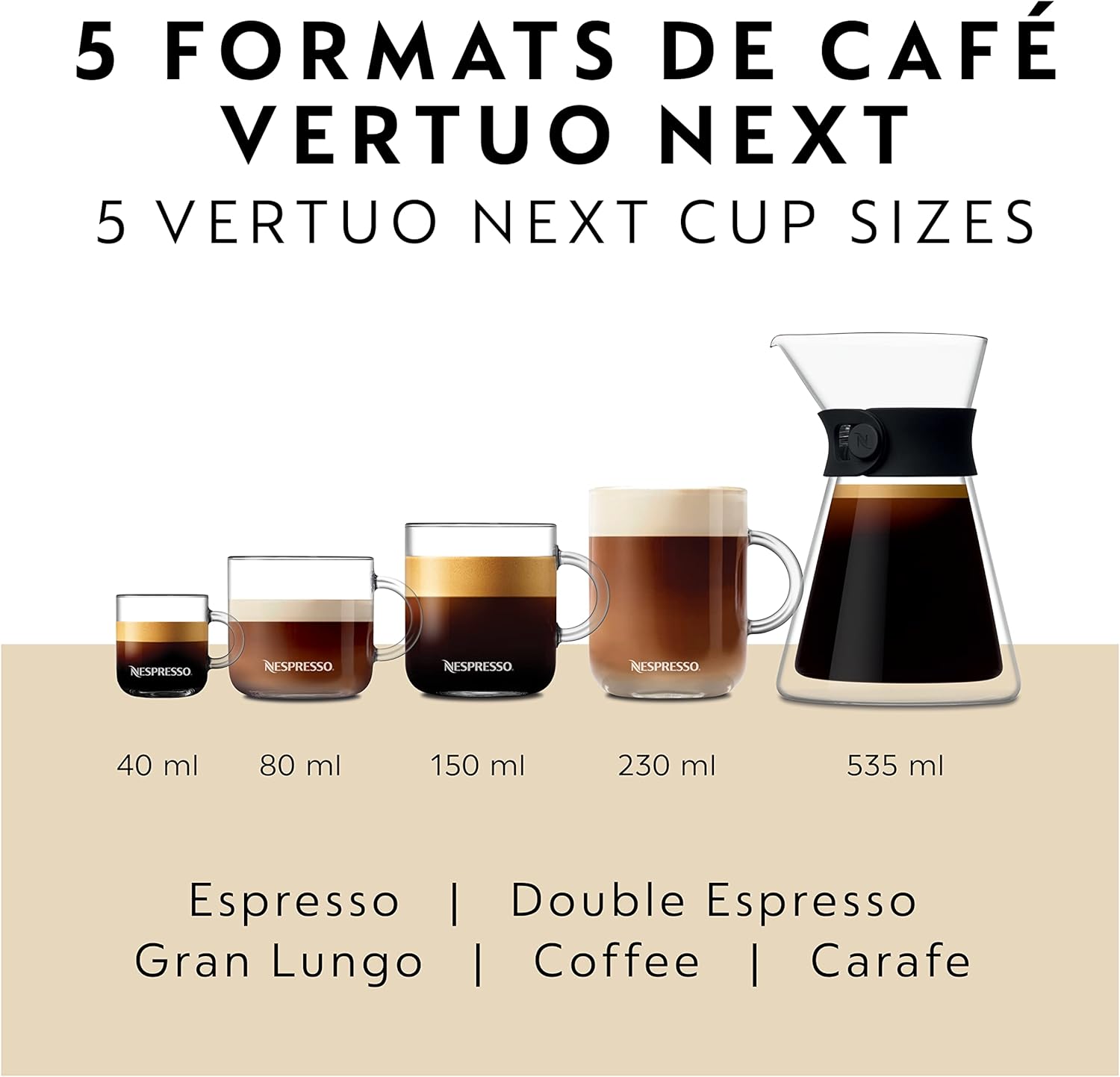 Nespresso Vertuo Next Coffee & Espresso Machine with Aeroccino3 Milk Frother – Chrome (ENV120CAE)