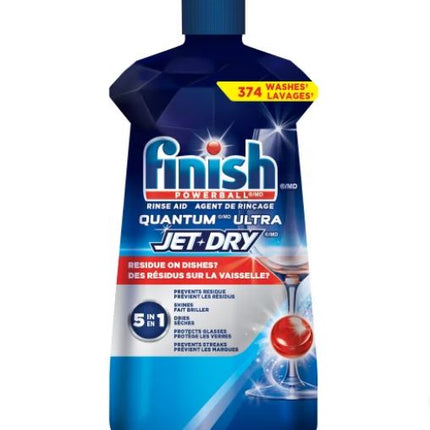 Finish , Quantum Ultra Jet Dry Rinse Aid 374 Washes 1.12 L , Blue