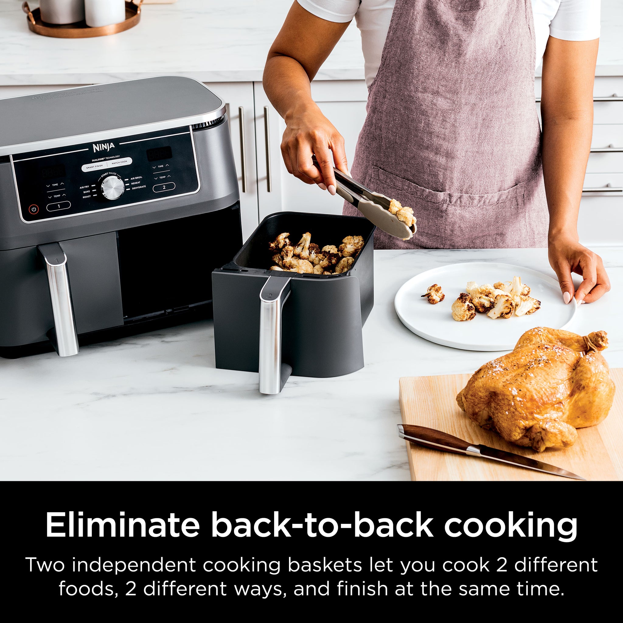 Ninja® Foodi® 6-in-1 10-qt. XL 2-Basket Air Fryer with DualZone™ Technology