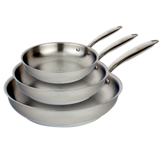 Meyer , Accolade Stainless Steel Skillets 3-pieces , Grey