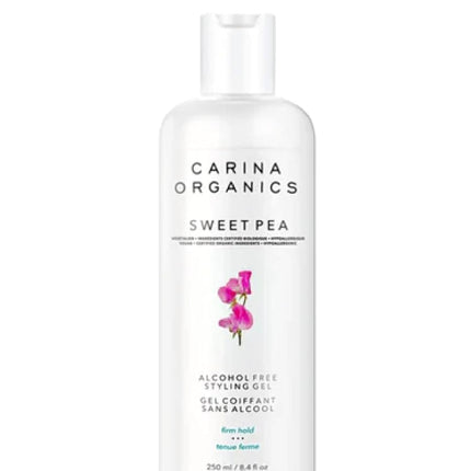 Carina Organics Sweet Pea Alcohol Free Styling Gel Firm Hold, 250ml, White