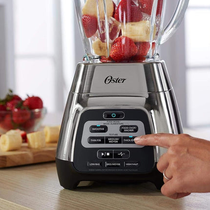 Oster Texture Select Master Series Blender with Glass Jar, Chrome