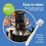 Hamilton Beach Big Mouth Juicer 800W, 3" Feed Chute, Stainless Steel, Easy Clean 67608