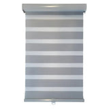 ITY CDNG-3 22 Olivia Stone Cordless Polyester Zebra Day-Night Blind 22"x84" in Grey