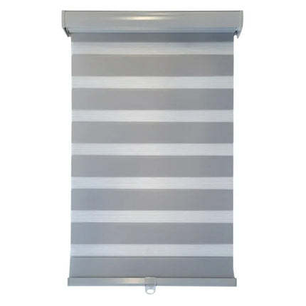 ITY CDNG-3 44 Olivia Stone Cordless Polyester Zebra Day-Night Blind 44"x84" in Grey