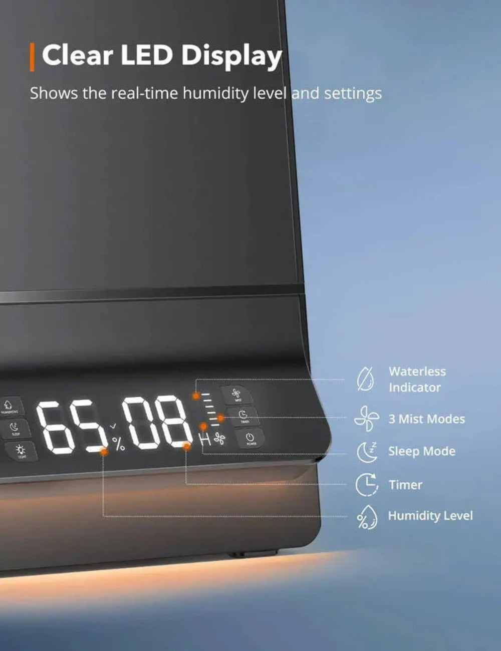 TAOTRONICS AH044 6L Cool Mist Humidifier with LED Display